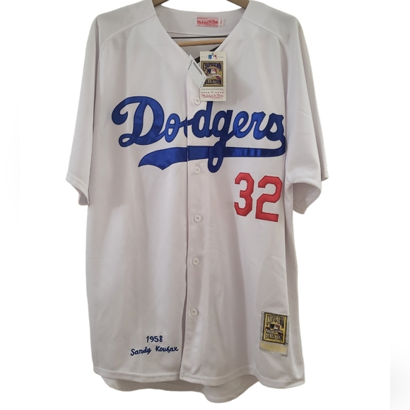 NWT Dogers Baseball Jersey: Sandy Koufax VINTAGE- Mitchell Ness